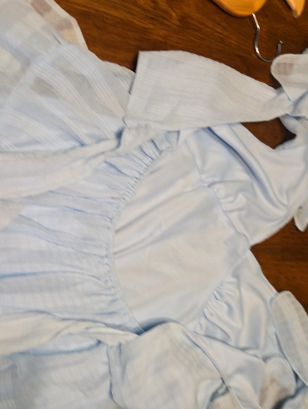 Trixxi Light Blue Ruffle High-Low Dress - Picture 7 of 8